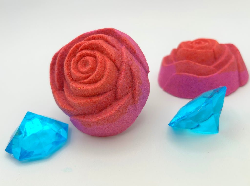 Princess Rose Bath Bomb with Toy Gemstone Inside - Berwyn Betty's Bath & Body Shop