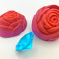 Princess Rose Bath Bomb with Toy Gemstone Inside - Berwyn Betty's Bath & Body Shop