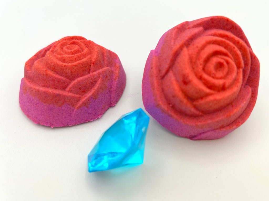 Princess Rose Bath Bomb with Toy Gemstone Inside - Berwyn Betty's Bath & Body Shop