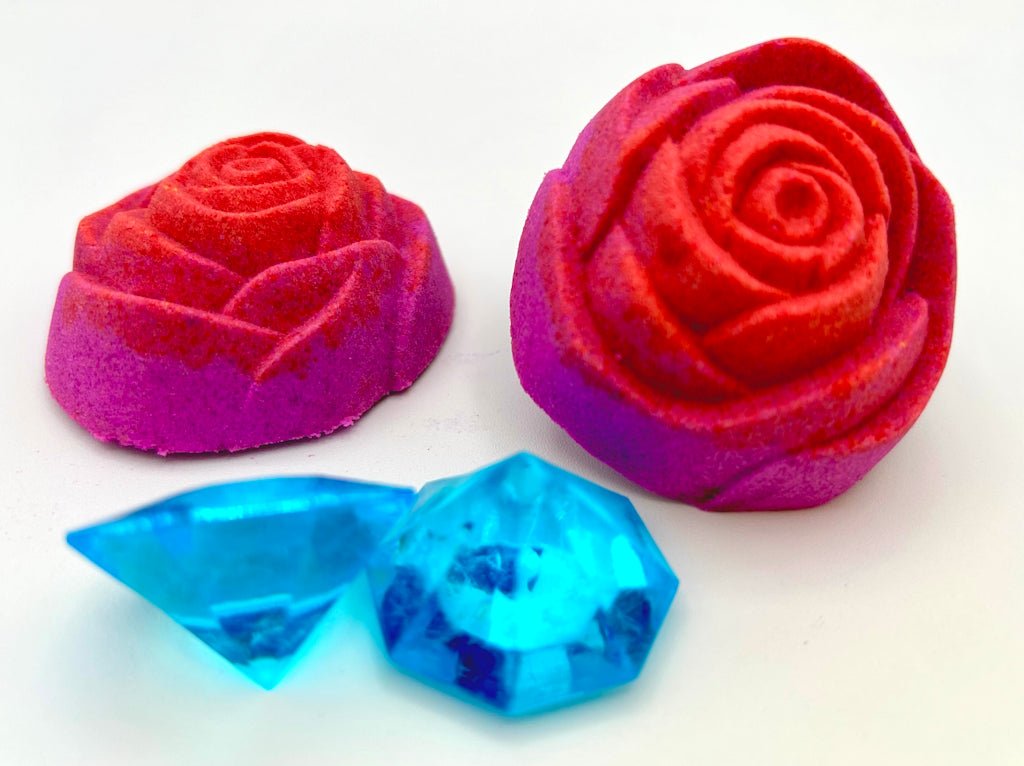 Princess Rose Bath Bomb with Toy Gemstone Inside - Berwyn Betty's Bath & Body Shop