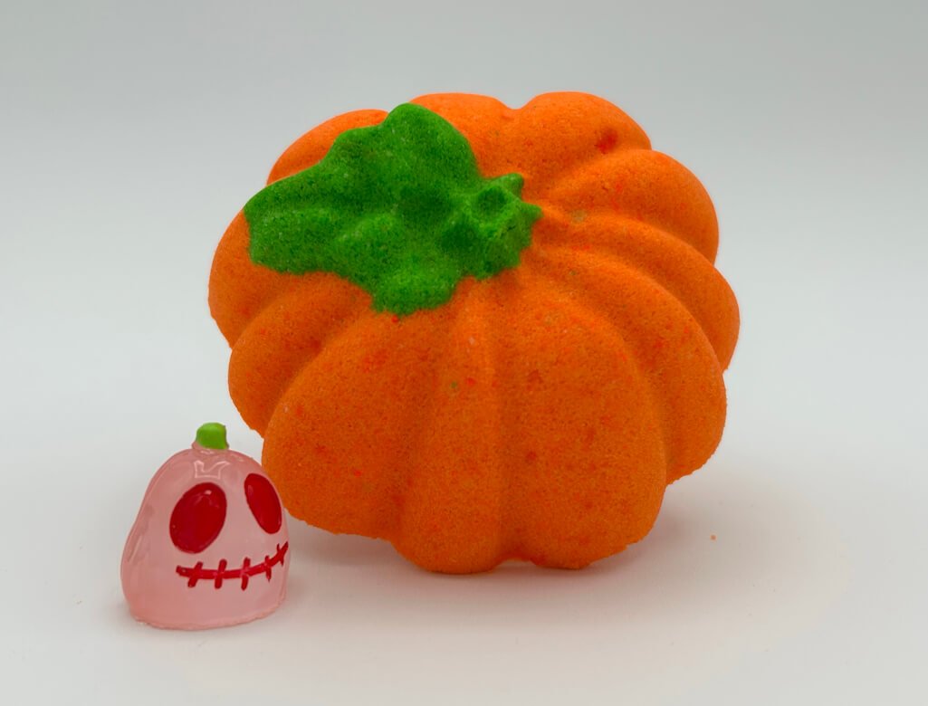 👻 Pumpkin Top Kids Bath Bomb – With Jack - o’ - Lantern Surprise Inside! - Berwyn Betty's Bath & Body Shop