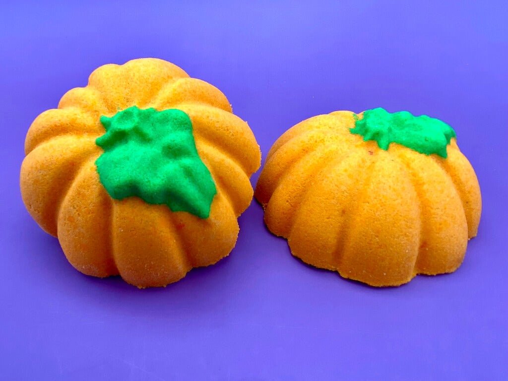 👻 Pumpkin Top Kids Bath Bomb – With Jack - o’ - Lantern Surprise Inside! - Berwyn Betty's Bath & Body Shop