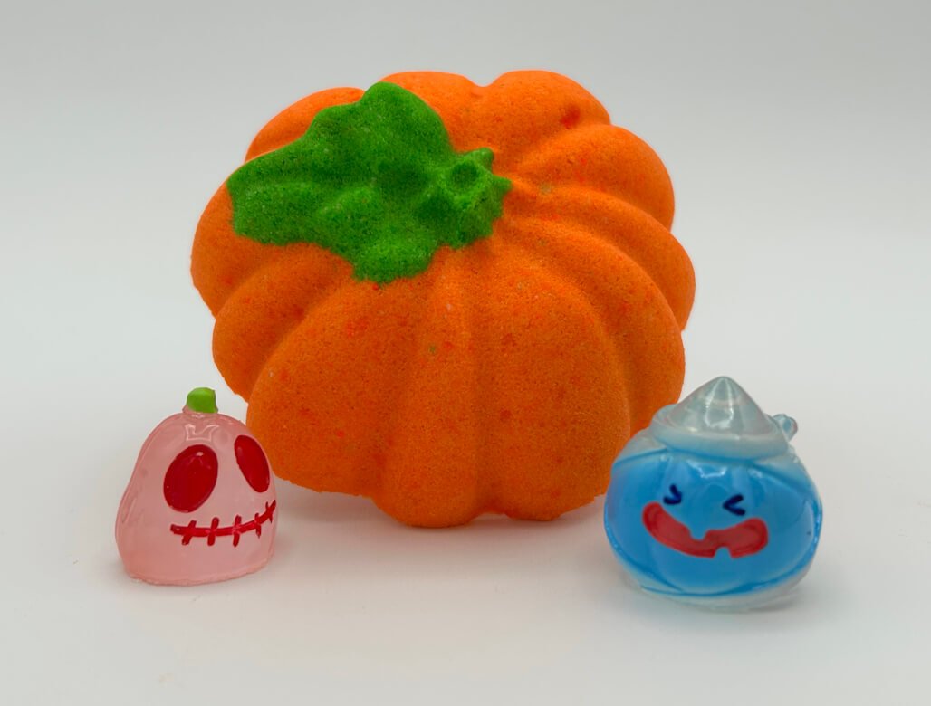 👻 Pumpkin Top Kids Bath Bomb – With Jack - o’ - Lantern Surprise Inside! - Berwyn Betty's Bath & Body Shop
