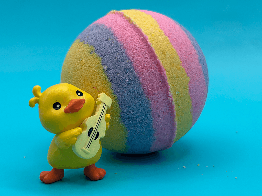 Rainbow Duck Kids Bath Bomb Gift Box with Toy Ducks Inside - 4 ct - Berwyn Betty's Bath & Body Shop