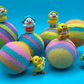 Rainbow Duck Kids Bath Bomb Gift Box with Toy Ducks Inside - 4 ct - Berwyn Betty's Bath & Body Shop
