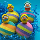 Rainbow Duck Kids Bath Bomb Gift Box with Toy Ducks Inside - 4 ct - Berwyn Betty's Bath & Body Shop