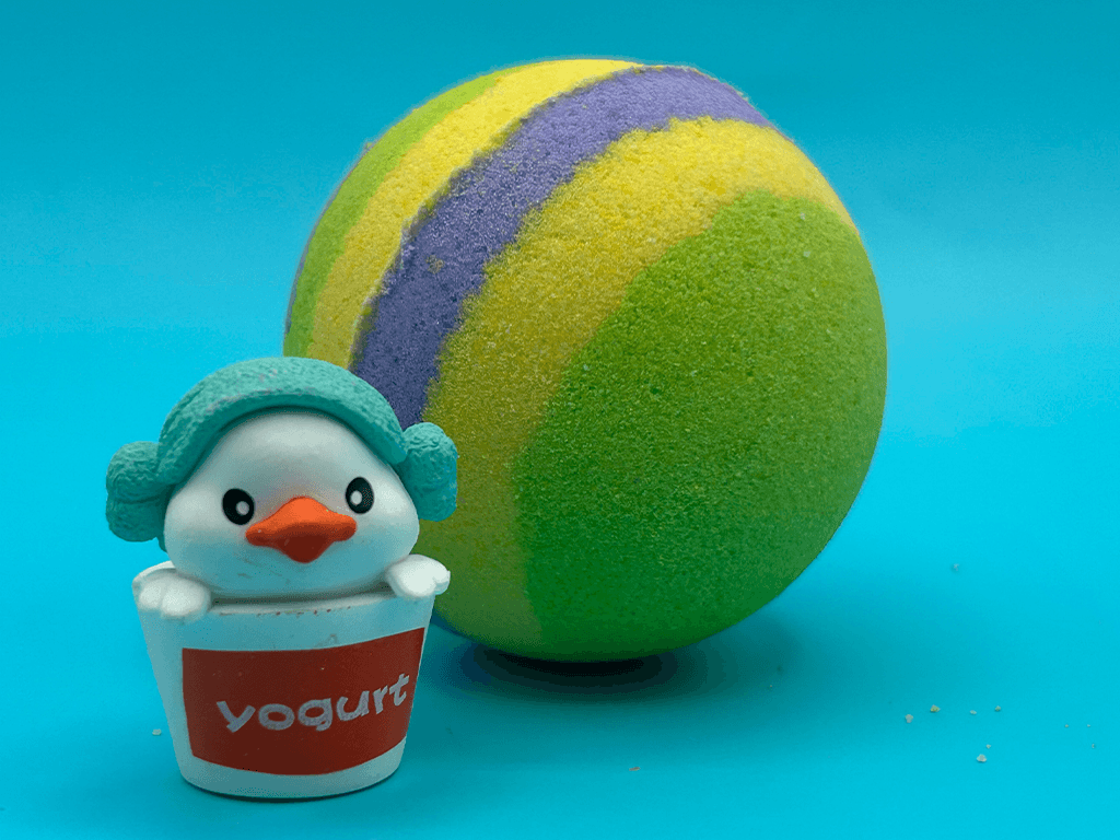Rainbow Duck Kids Bath Bomb Gift Box with Toy Ducks Inside - 4 ct - Berwyn Betty's Bath & Body Shop