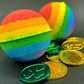 Rainbow's End Kids Bath Bomb with Plastic Coins Inside - Berwyn Betty's Bath & Body Shop