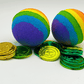Rainbow's End Kids Bath Bomb with Plastic Coins Inside - Berwyn Betty's Bath & Body Shop