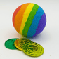 Rainbow's End Kids Bath Bomb with Plastic Coins Inside - Berwyn Betty's Bath & Body Shop