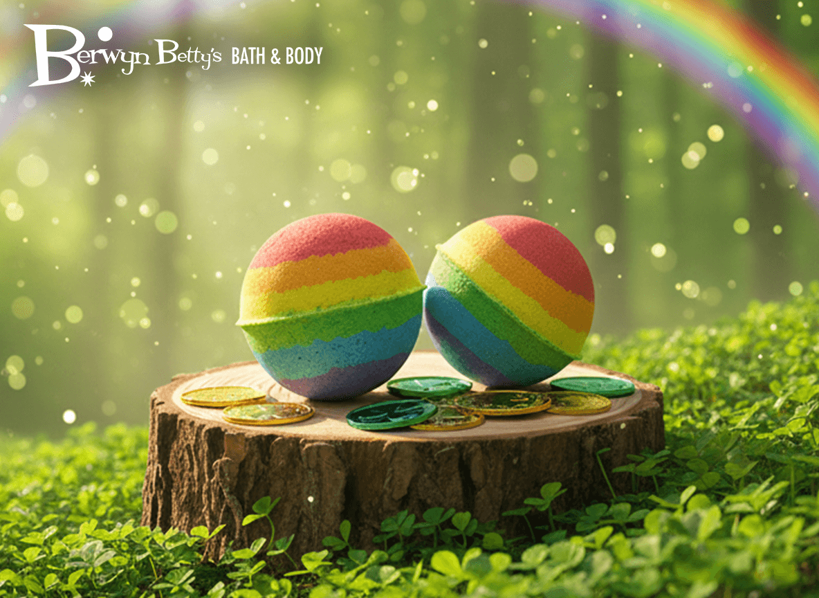 Rainbow's End Kids Bath Bomb with Plastic Coins Inside - Berwyn Betty's Bath & Body Shop