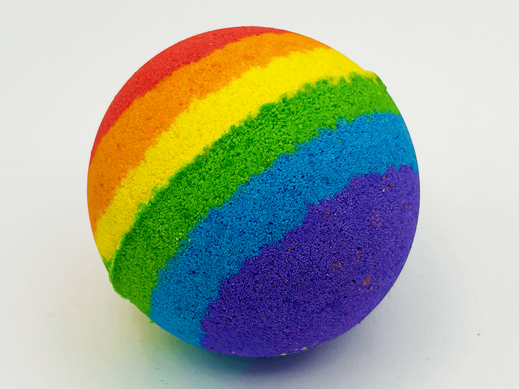 Rainbow's End Kids Bath Bomb with Plastic Coins Inside - Berwyn Betty's Bath & Body Shop