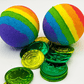 Rainbow's End Kids Bath Bomb with Plastic Coins Inside - Berwyn Betty's Bath & Body Shop
