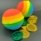 Rainbow's End Kids Bath Bomb with Plastic Coins Inside - Berwyn Betty's Bath & Body Shop