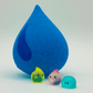 Raindrop Kids Bath Bomb with Tiny Raindrop Characters Inside - Berwyn Betty's Bath & Body Shop
