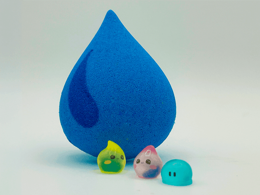Raindrop Kids Bath Bomb with Tiny Raindrop Characters Inside - Berwyn Betty's Bath & Body Shop