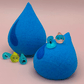 Raindrop Kids Bath Bomb with Tiny Raindrop Characters Inside - Berwyn Betty's Bath & Body Shop