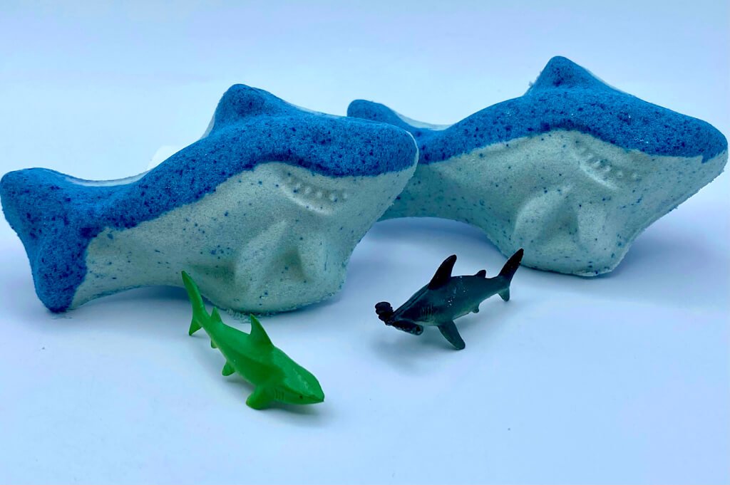 Shark Kids Bath Bomb with Toy Shark Figure Inside - Berwyn Betty's Bath & Body Shop