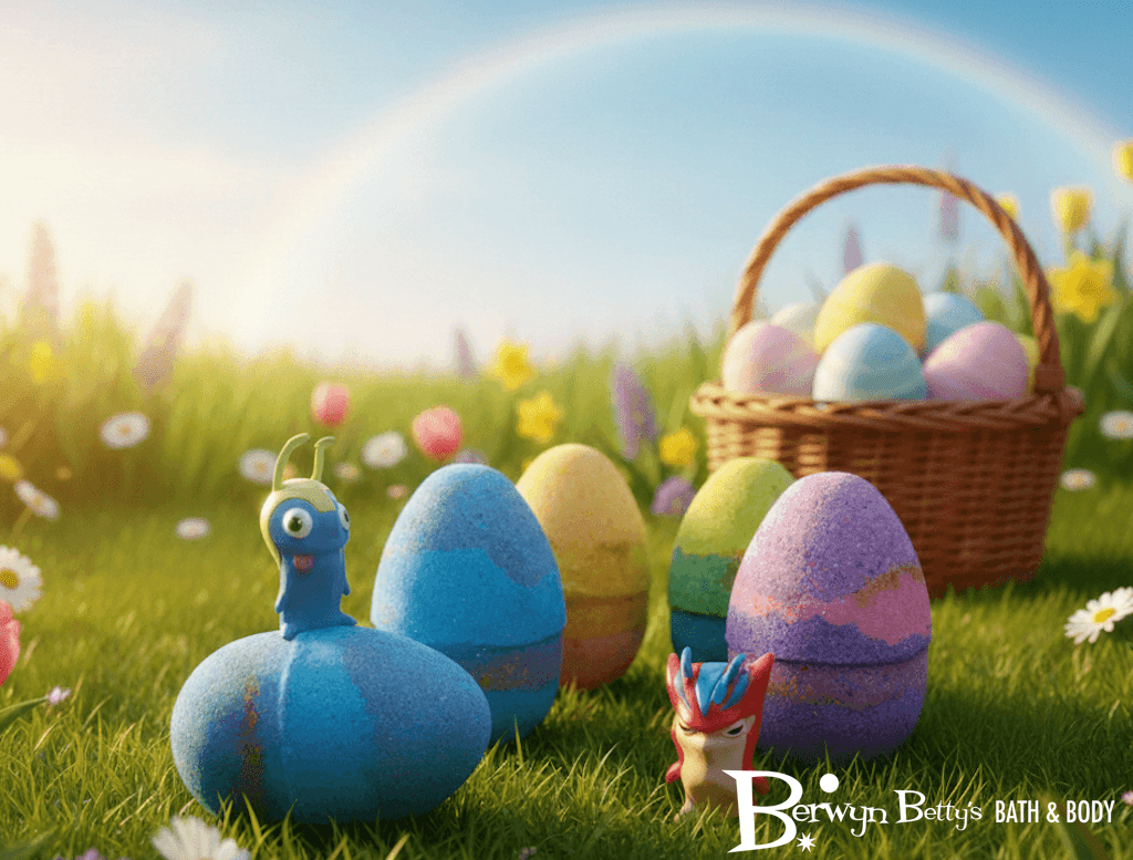 Silly Slug Egg Kids Bath Bomb with Silly Slug Figure Inside - Berwyn Betty's Bath & Body Shop