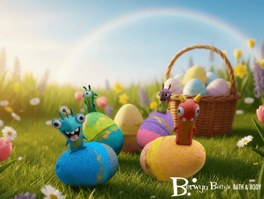 Silly Slug Egg Kids Bath Bomb with Silly Slug Figure Inside - Berwyn Betty's Bath & Body Shop