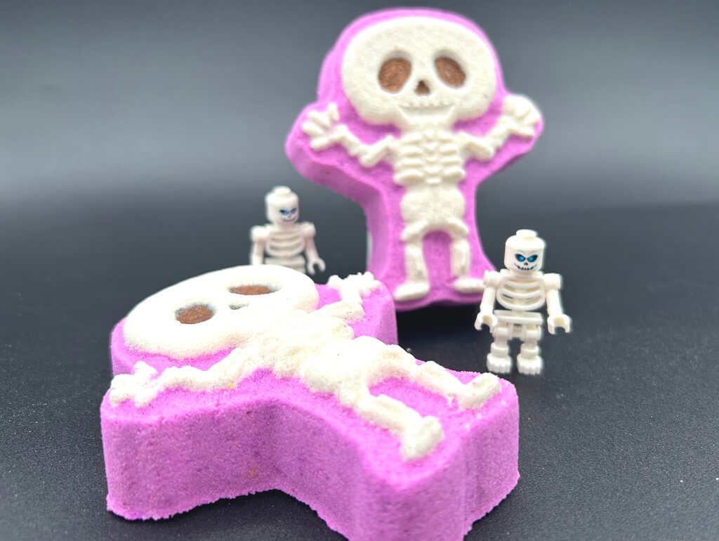 Skeleton Kids Bath Bomb with Skeleton Mini Figure Inside - Berwyn Betty's Bath & Body Shop