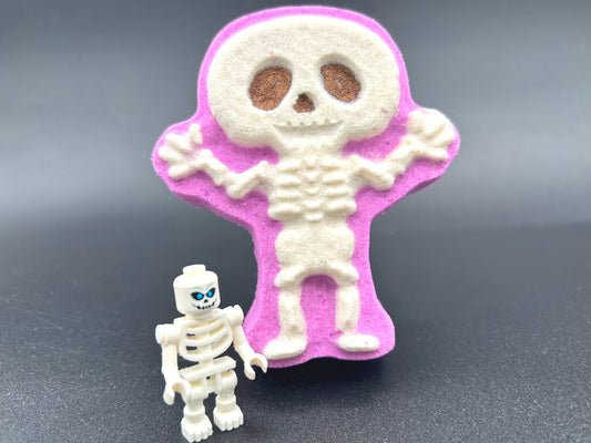 Skeleton Kids Bath Bomb with Skeleton Mini Figure Inside - Berwyn Betty's Bath & Body Shop