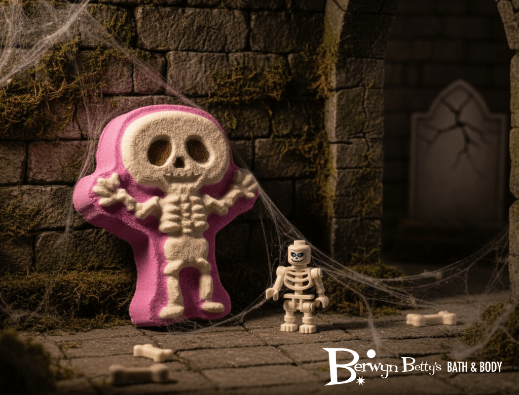 💀 Skeleton Kids Bath Bomb – With Skeleton Minifigure Surprise Inside! - Berwyn Betty's Bath & Body Shop