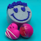 SMILEY VALENTINE Kids Bath Bomb with Valentine Themed Mochi Toy Inside - Berwyn Betty's Bath & Body Shop