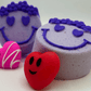 SMILEY VALENTINE Kids Bath Bomb with Valentine Themed Mochi Toy Inside - Berwyn Betty's Bath & Body Shop
