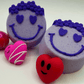 SMILEY VALENTINE Kids Bath Bomb with Valentine Themed Mochi Toy Inside - Berwyn Betty's Bath & Body Shop