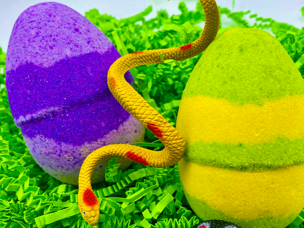 Snake Egg Kids Bath Bomb with Toy Inside - Berwyn Betty's Bath & Body Shop