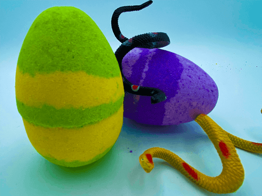 Snake Egg Kids Bath Bomb with Toy Inside - Berwyn Betty's Bath & Body Shop
