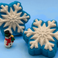 Snowflake Kids Bath Bomb with Rubber Snowman Figure Inside - Berwyn Betty's Bath & Body Shop