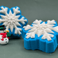 Snowflake Kids Bath Bomb with Rubber Snowman Figure Inside - Berwyn Betty's Bath & Body Shop