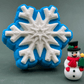 Snowflake Kids Bath Bomb with Rubber Snowman Figure Inside - Berwyn Betty's Bath & Body Shop