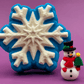 Snowflake Kids Bath Bomb with Rubber Snowman Figure Inside - Berwyn Betty's Bath & Body Shop