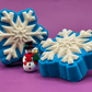 Snowflake Kids Bath Bomb with Rubber Snowman Figure Inside - Berwyn Betty's Bath & Body Shop