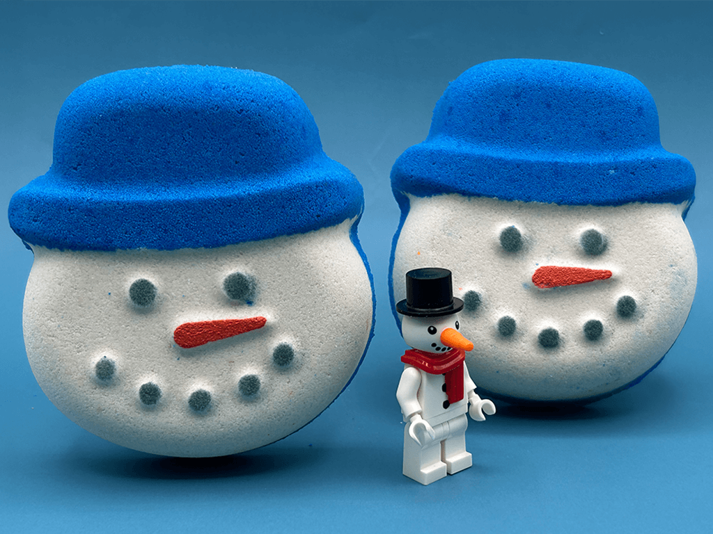 Snowman Kids Bath Bomb with Snowman Minifigure Inside - Berwyn Betty's Bath & Body Shop