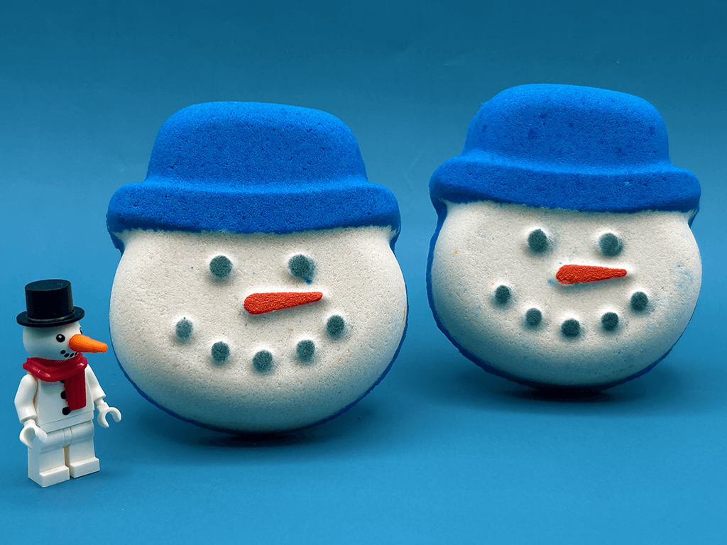 Snowman Kids Bath Bomb with Snowman Minifigure Inside - Berwyn Betty's Bath & Body Shop
