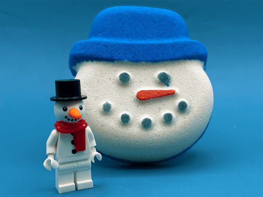 Snowman Kids Bath Bomb with Snowman Minifigure Inside - Berwyn Betty's Bath & Body Shop