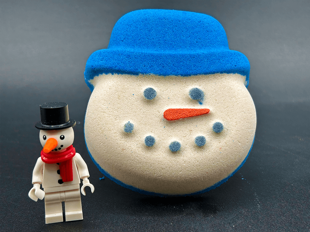Snowman Kids Bath Bomb with Snowman Minifigure Inside - Berwyn Betty's Bath & Body Shop