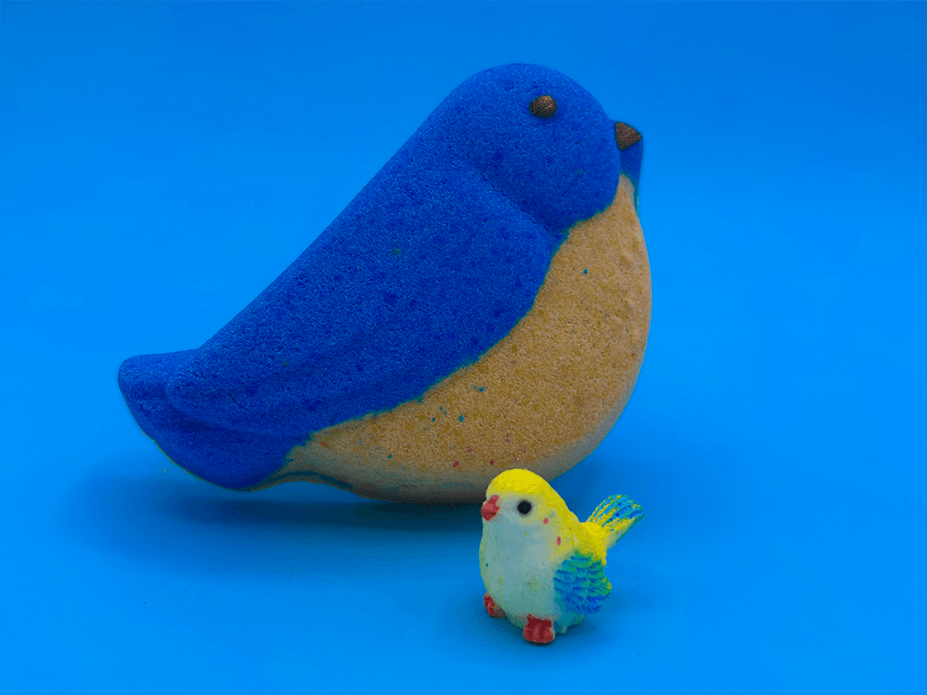 Spring Bird Kids Bath Bomb with Mini Bird Figure Inside - Berwyn Betty's Bath & Body Shop