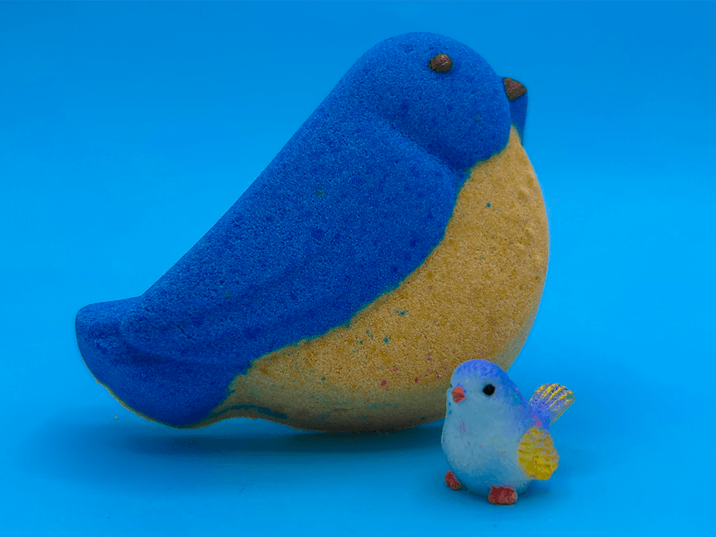 Spring Bird Kids Bath Bomb with Mini Bird Figure Inside - Berwyn Betty's Bath & Body Shop