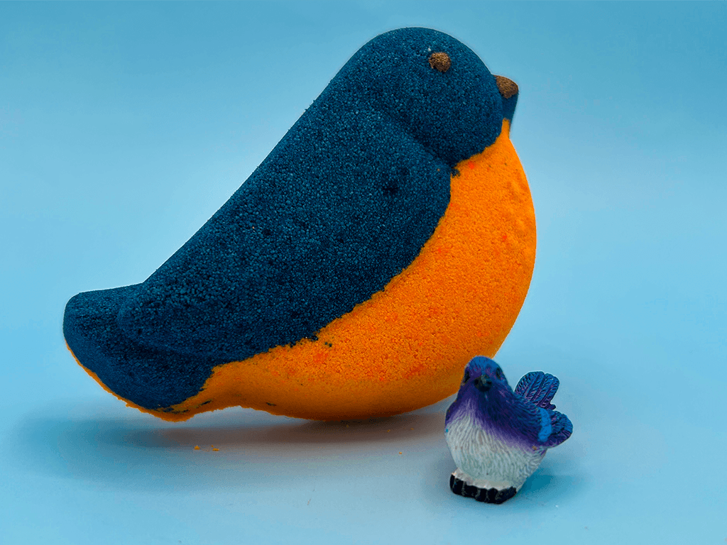 Spring Bird Kids Bath Bomb with Mini Bird Figure Inside - Berwyn Betty's Bath & Body Shop