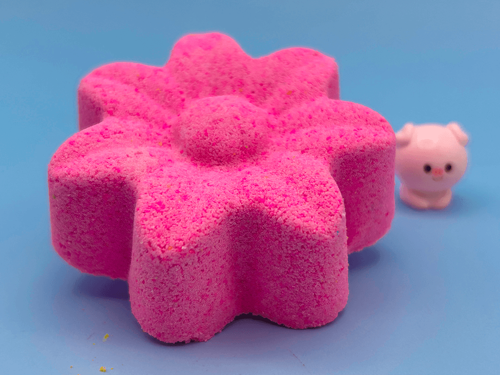 Spring Flower Kids Bath Bomb with Baby Piglet Farm Animal Figure Inside - BASICS Collection - Berwyn Betty's Bath & Body Shop