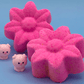 Spring Flower Kids Bath Bomb with Baby Piglet Farm Animal Figure Inside - BASICS Collection - Berwyn Betty's Bath & Body Shop
