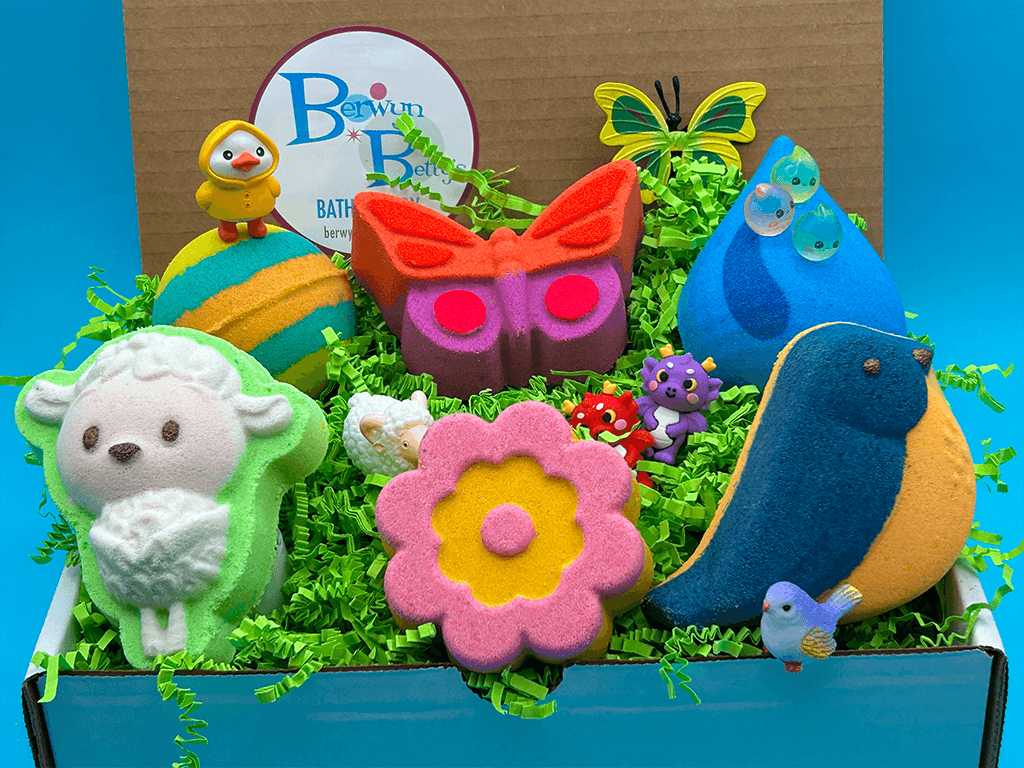 SPRING Kids Bath Bomb Gift Box - 6 ct - Berwyn Betty's Bath & Body Shop