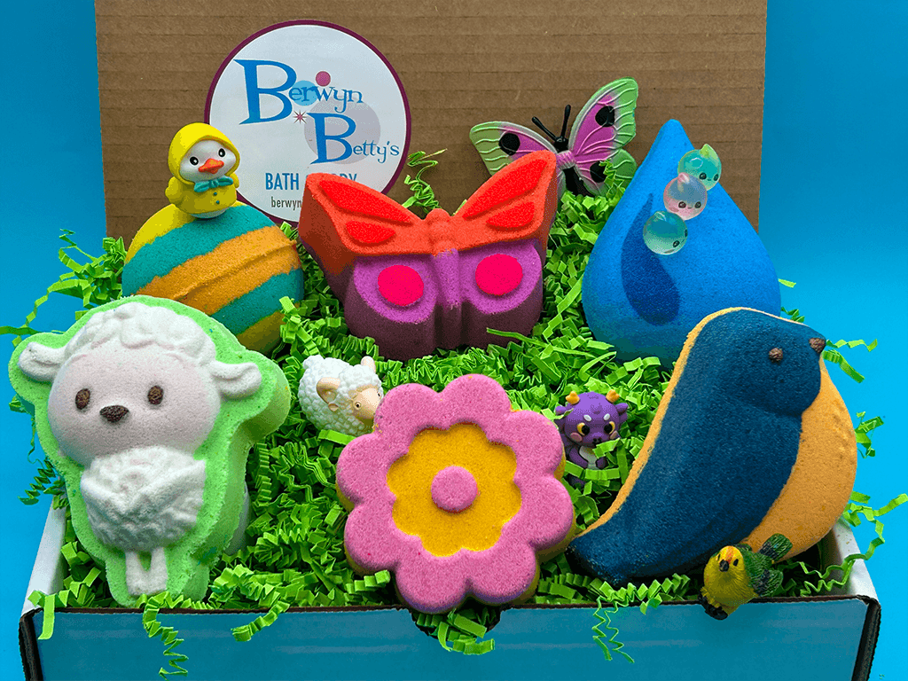 SPRING Kids Bath Bomb Gift Box - 6 ct - Berwyn Betty's Bath & Body Shop