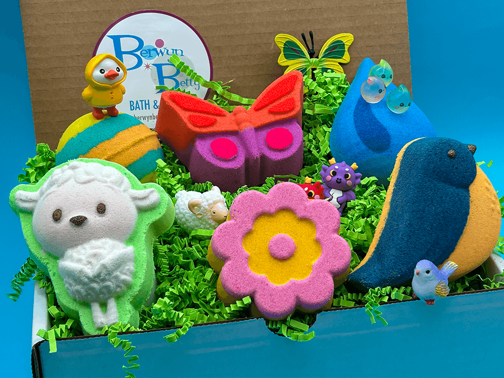 SPRING Kids Bath Bomb Gift Box - 6 ct - Berwyn Betty's Bath & Body Shop