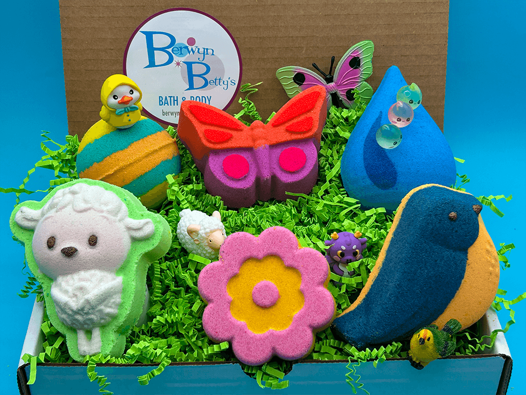 SPRING Kids Bath Bomb Gift Box - 6 ct - Berwyn Betty's Bath & Body Shop